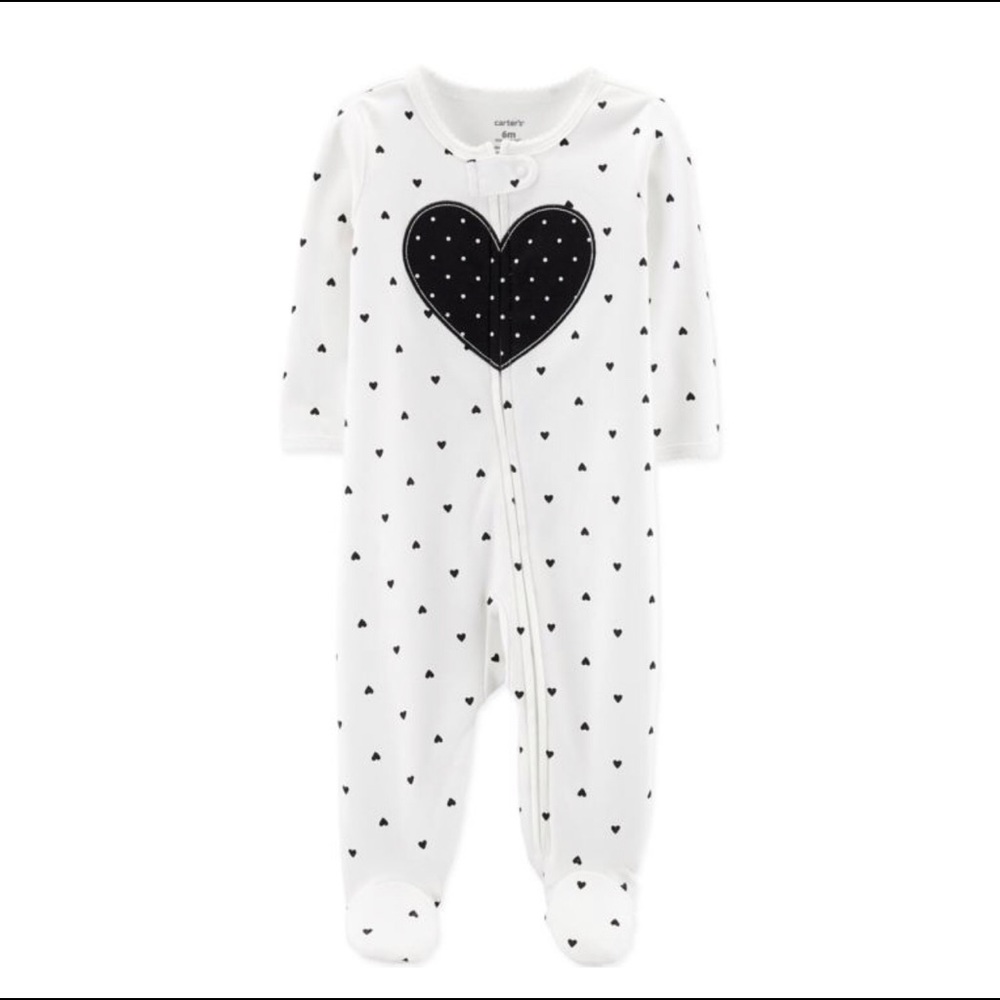 Carters Heart Zip-Up Cotton Sleep & Play